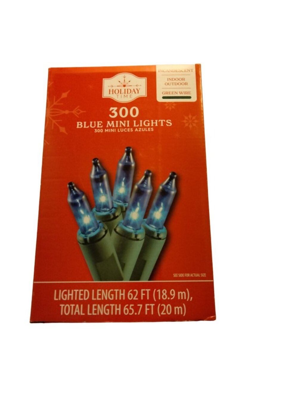 Holiday Time Blue Lights indoor Outdoor 300 ct Wedding Patio Deck Christmas